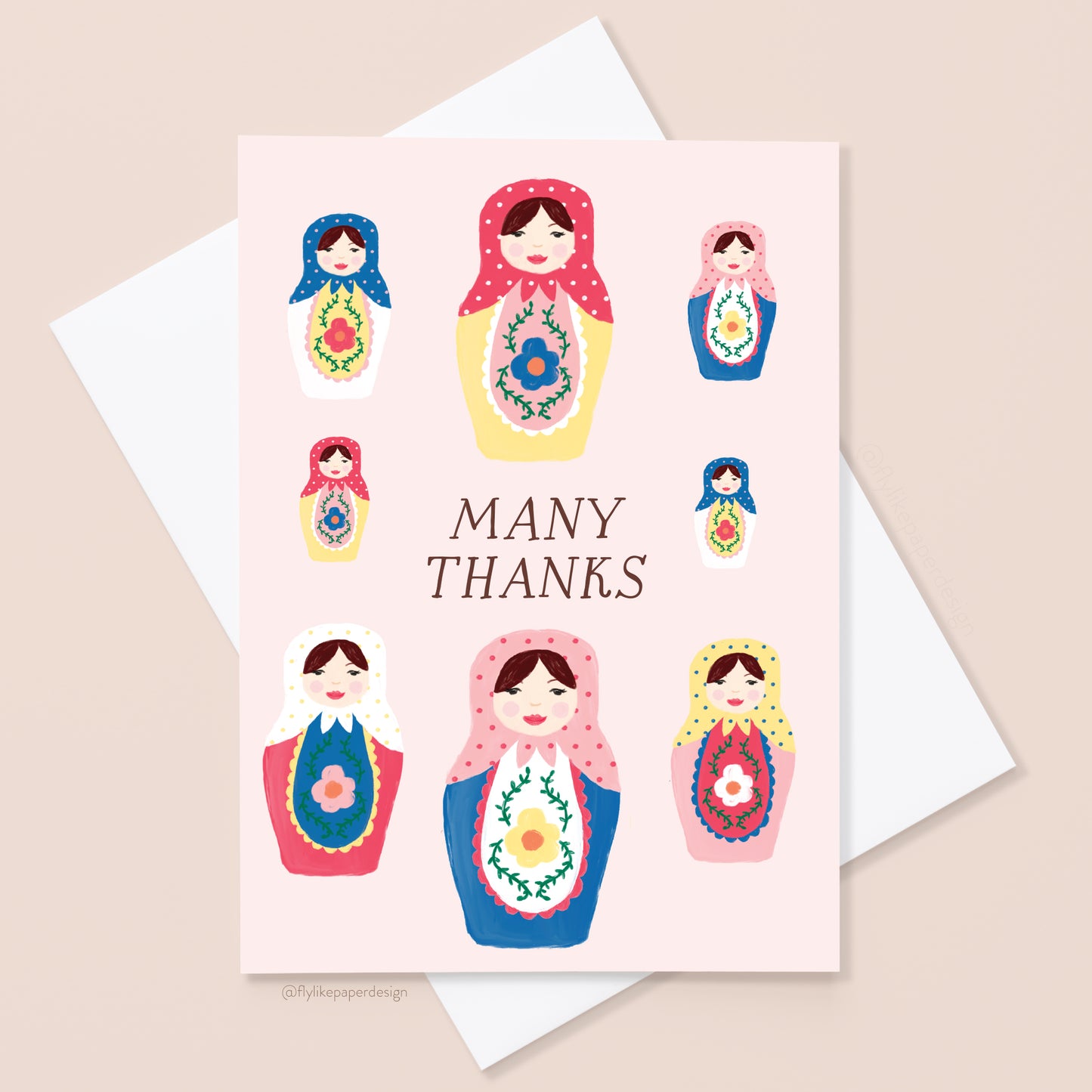 Matryoshka Doll Thank You Card