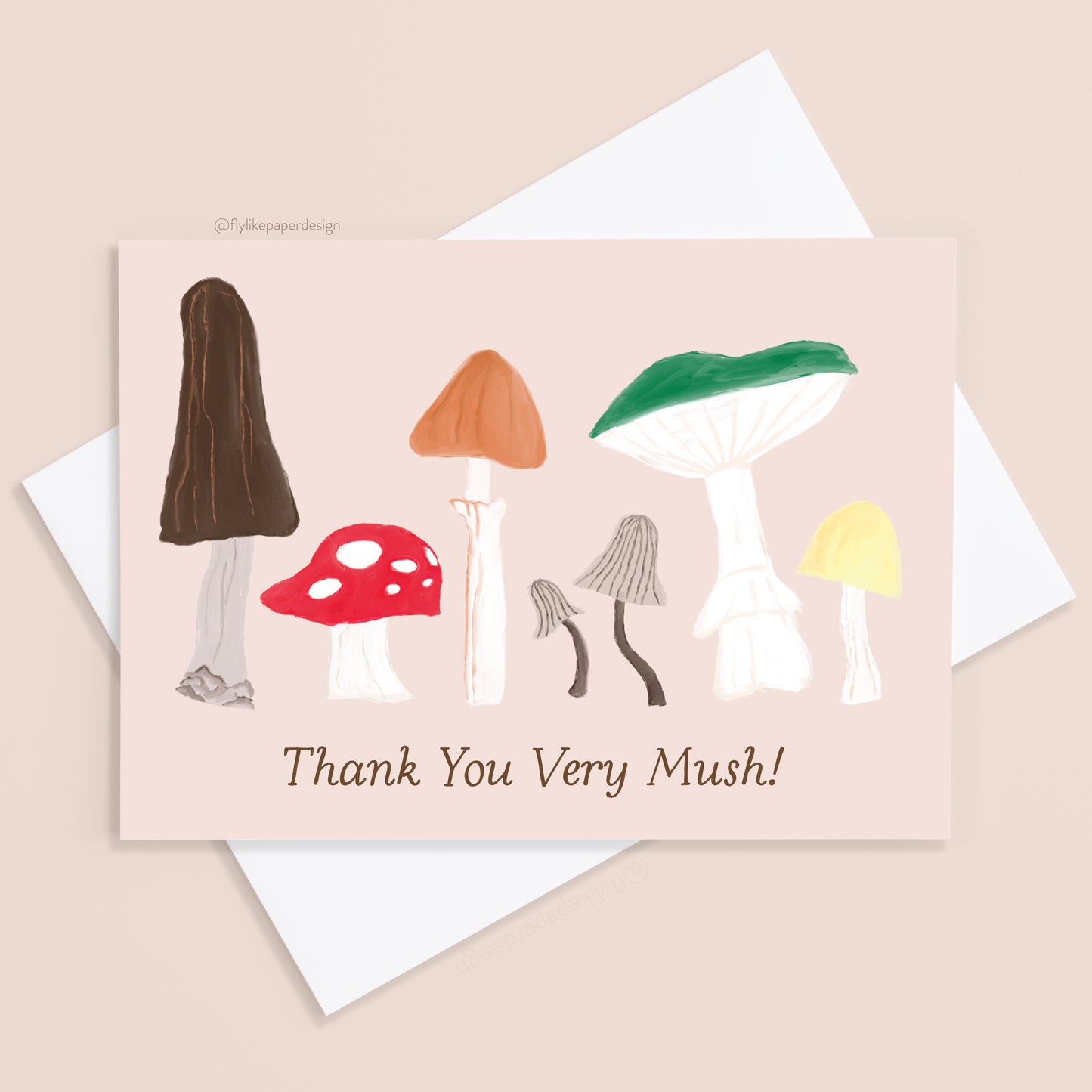 Mushroom Thank You Card