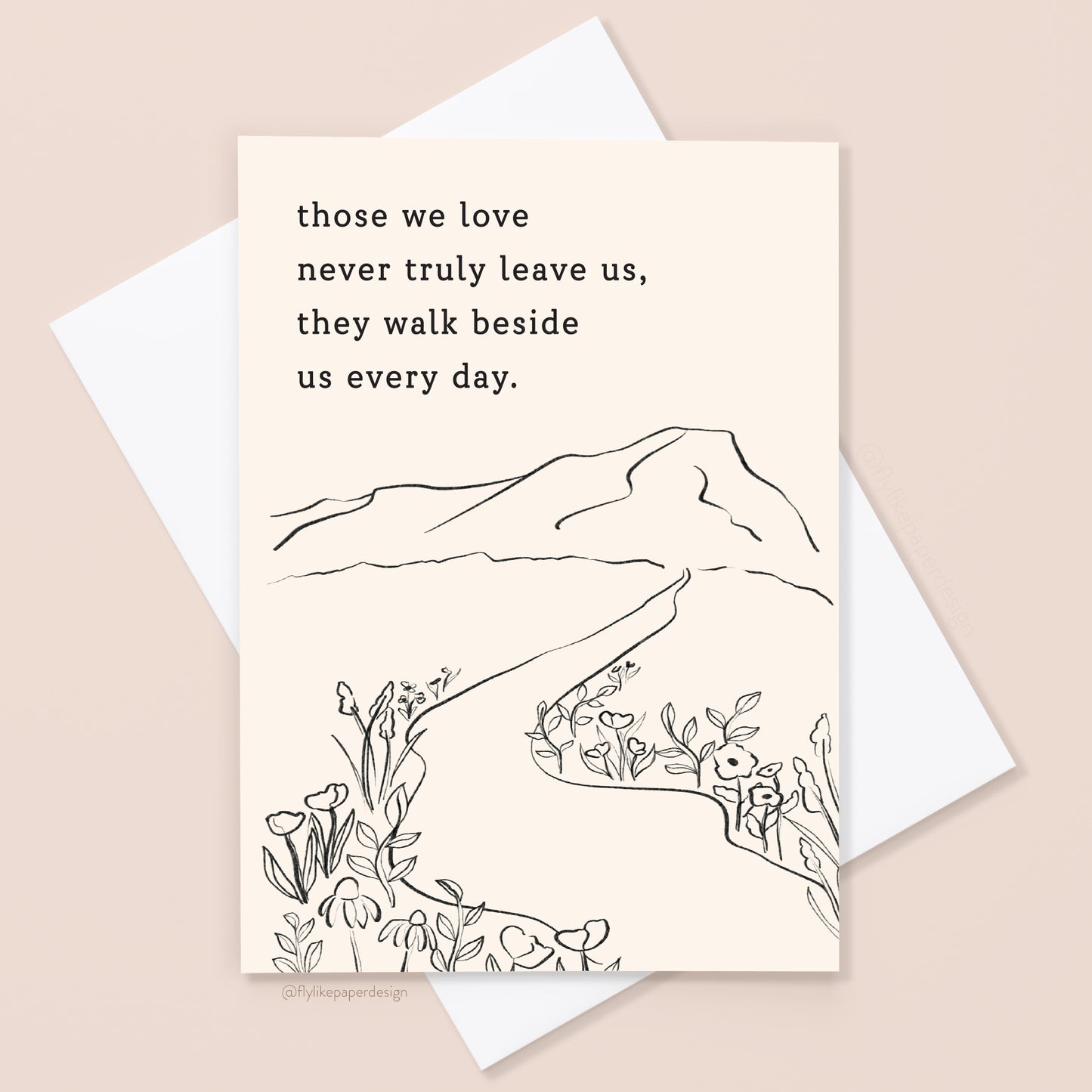 Walk Beside Sympathy Card