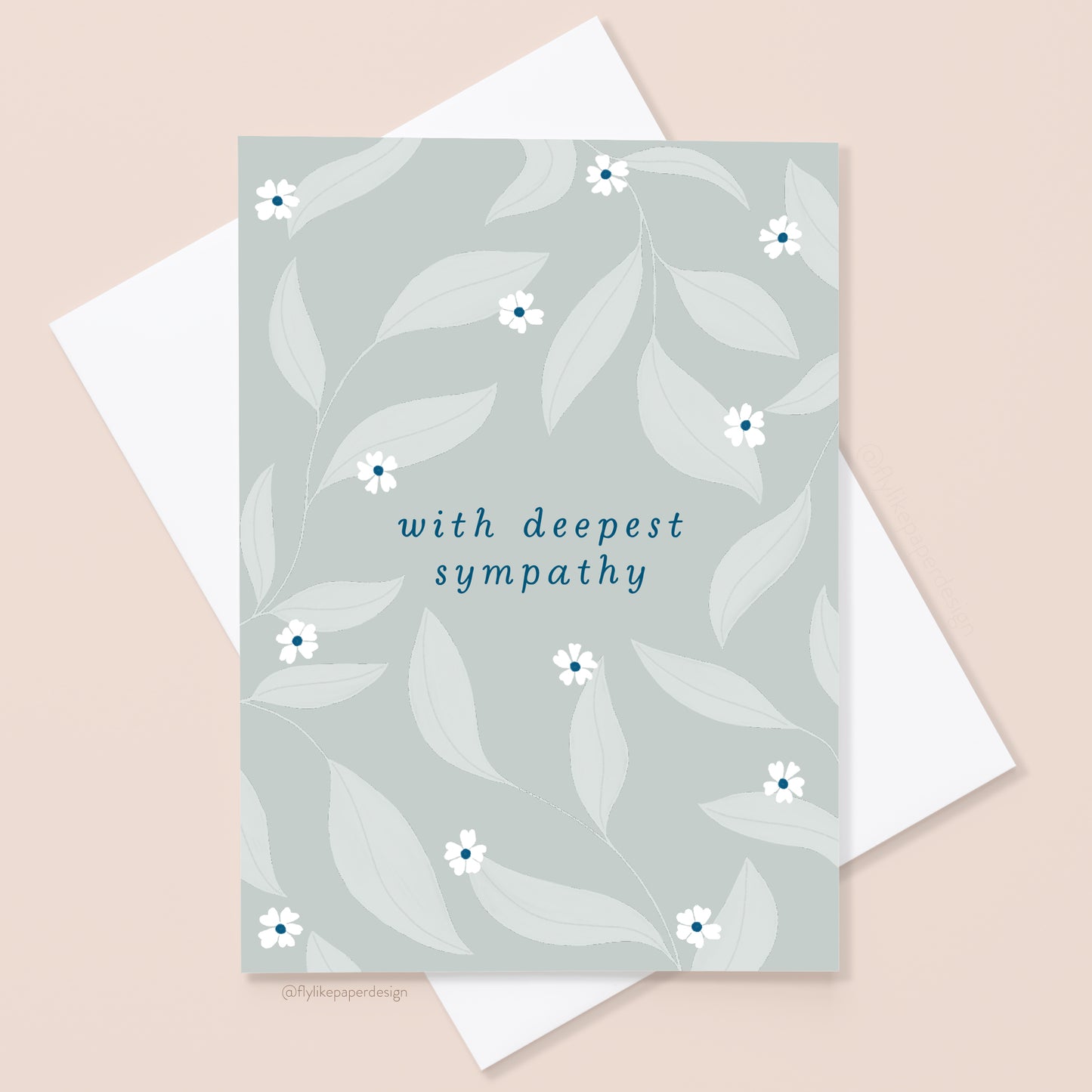 Leaves Sympathy Card