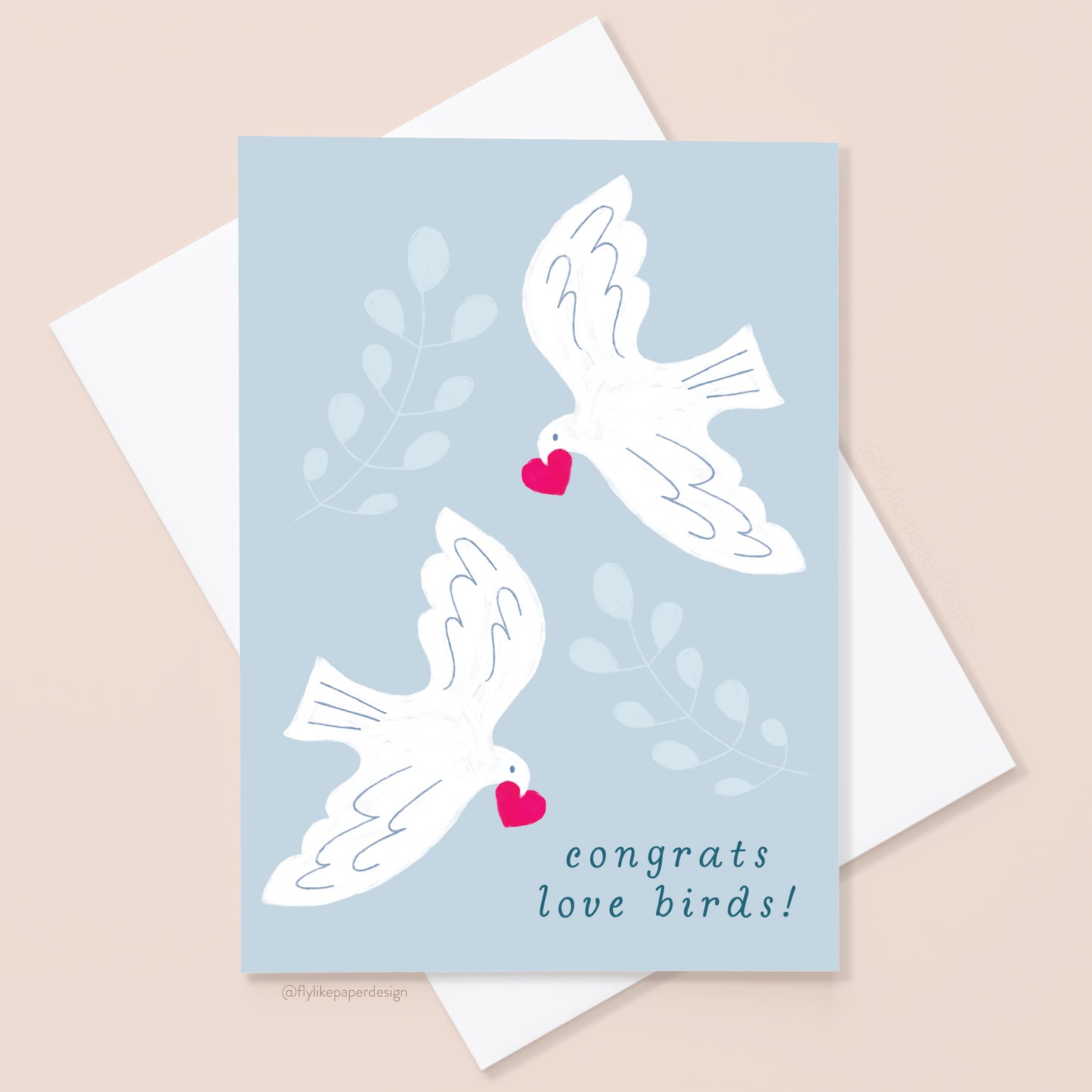 Lovebirds Wedding Card
