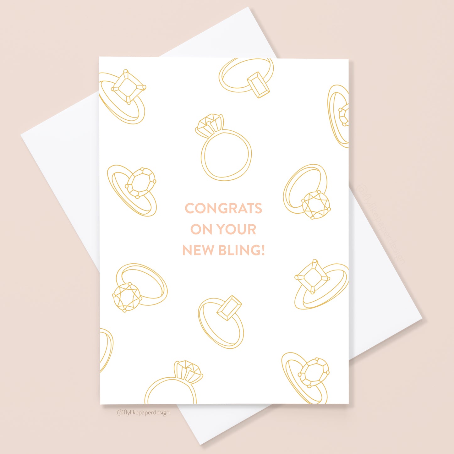 New Bling Engagement Card