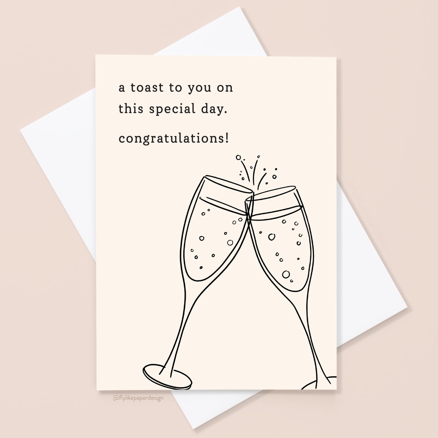 Champagne Toast Congratulations Card