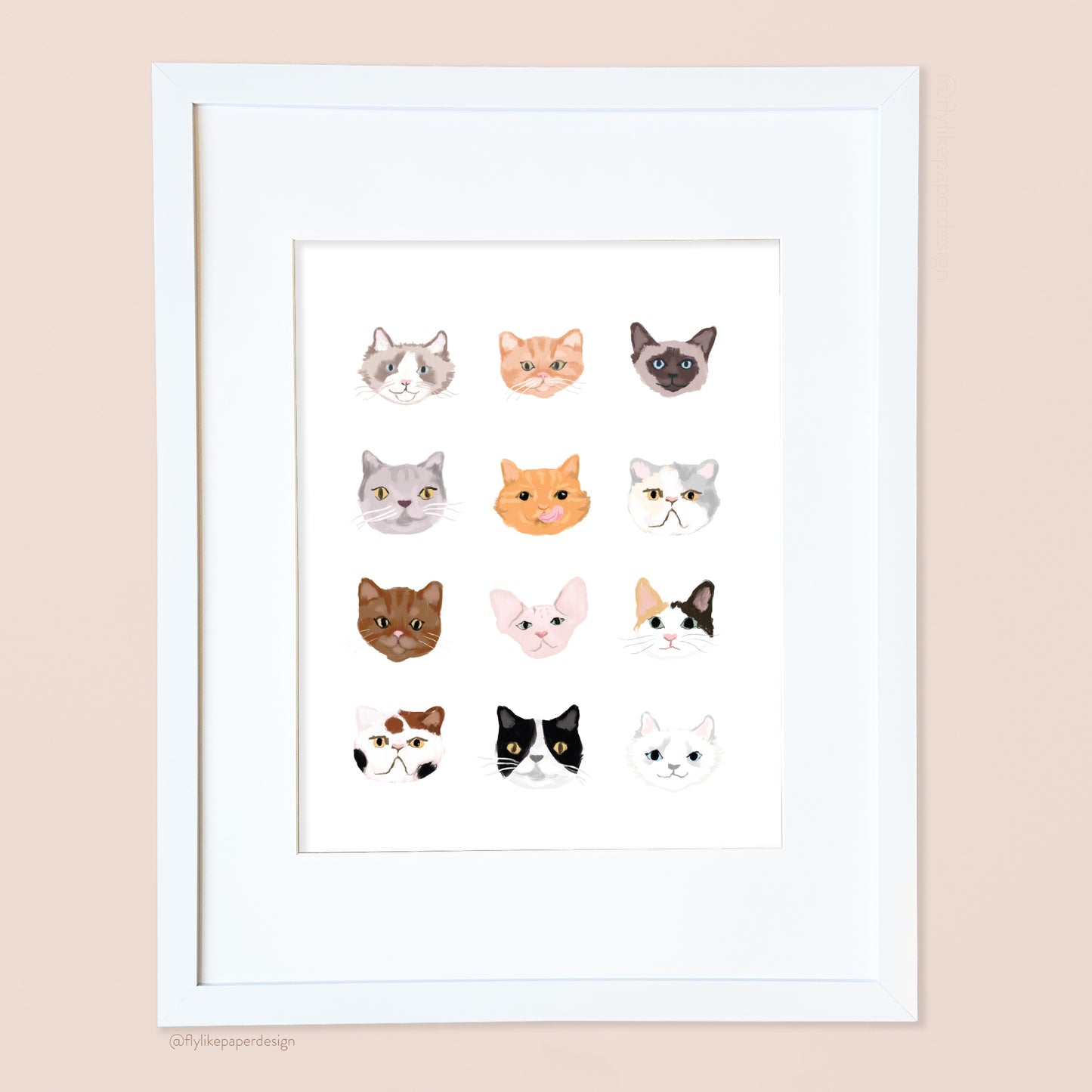 Cat Faces Print