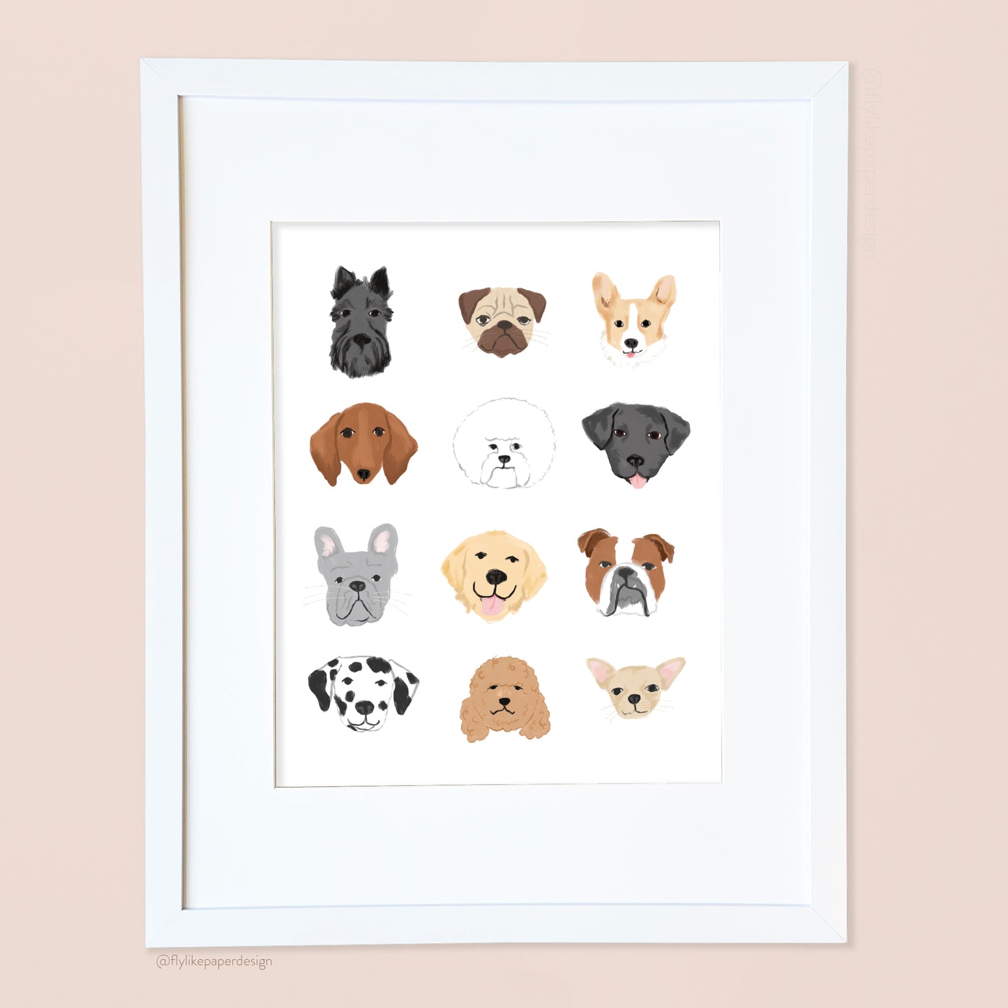 Dog Faces Print