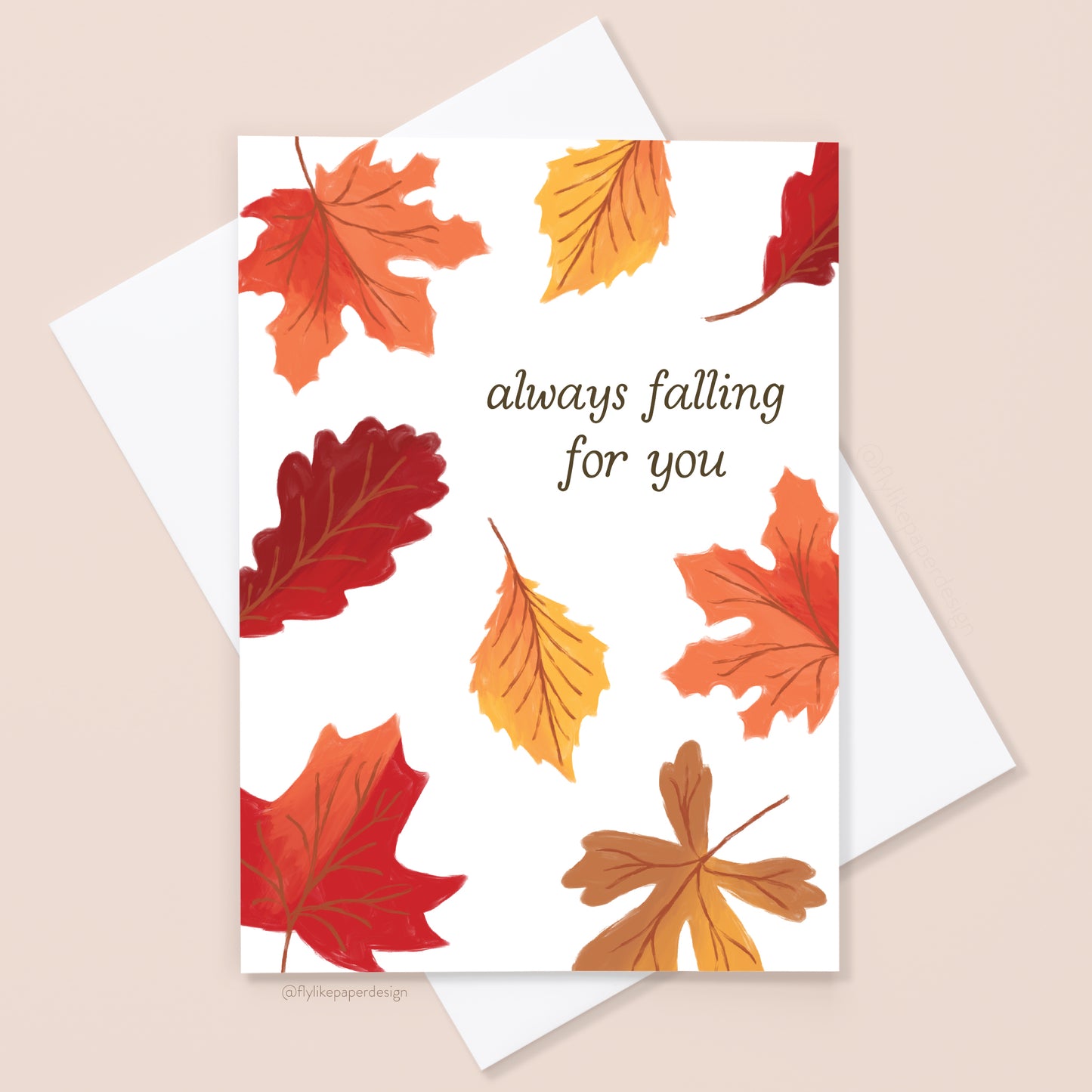 Falling For You Fall Autumn Card