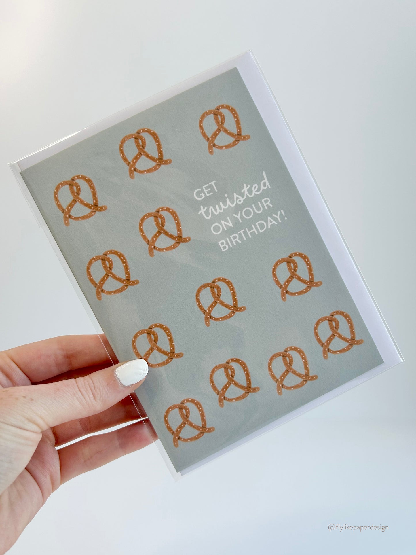 Pretzel Birthday Card