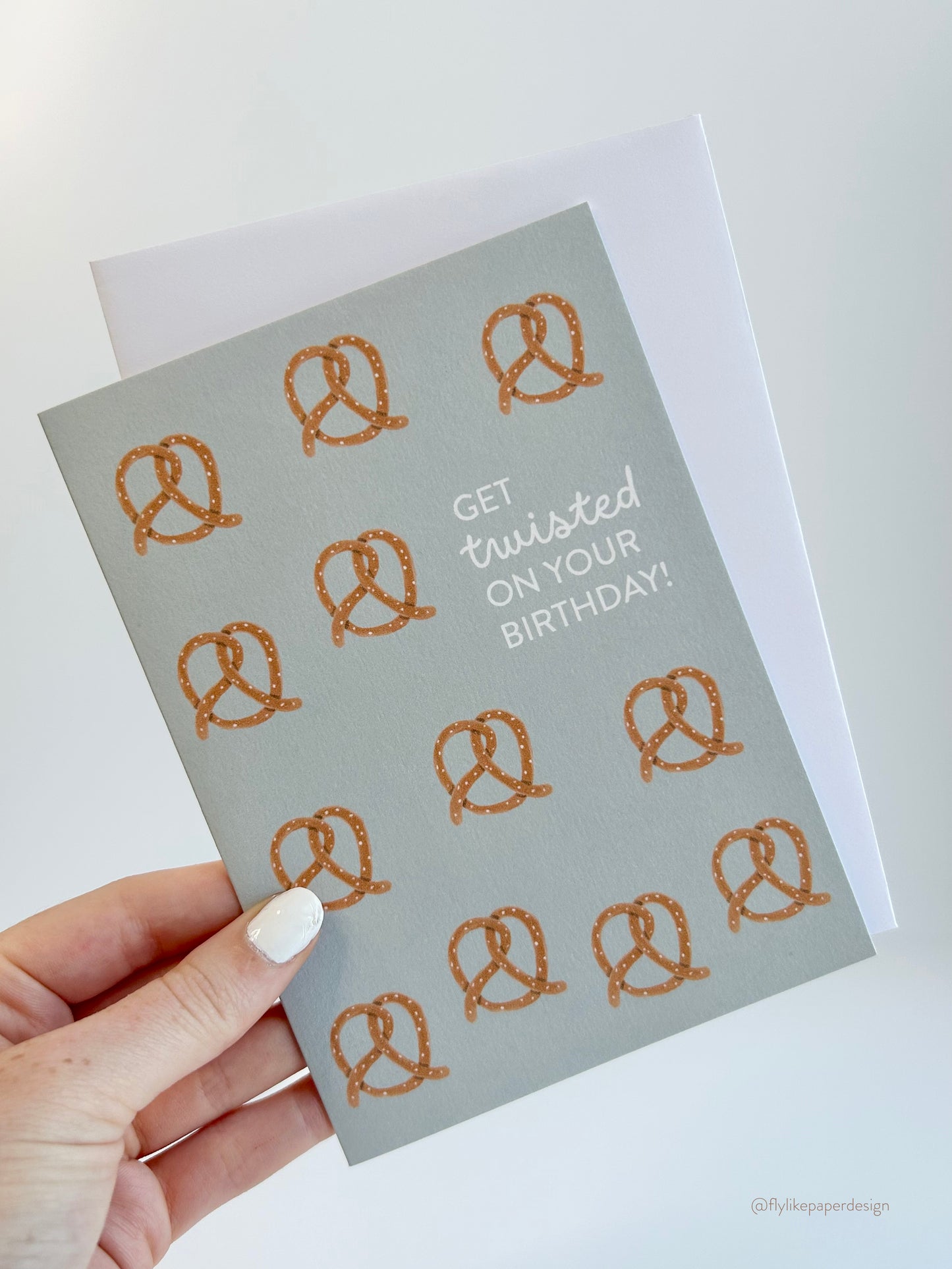 Pretzel Birthday Card