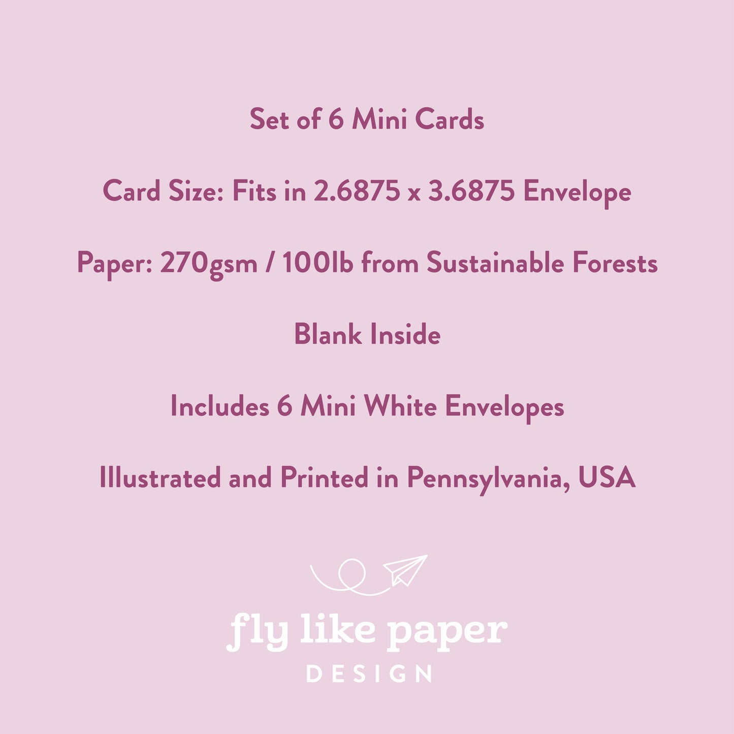 Mini Mitten Winter Cards (6 Pack)