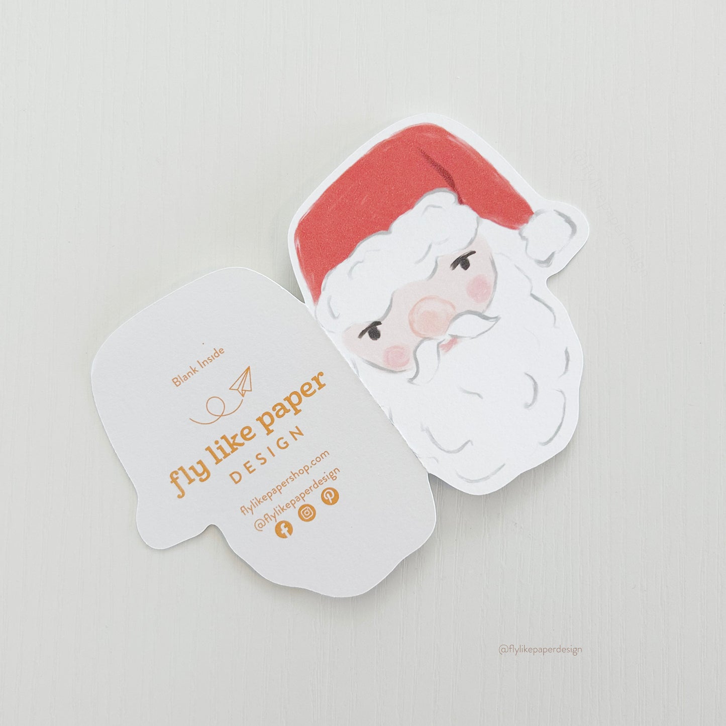 Mini Santa Christmas Cards (6 Card Set)