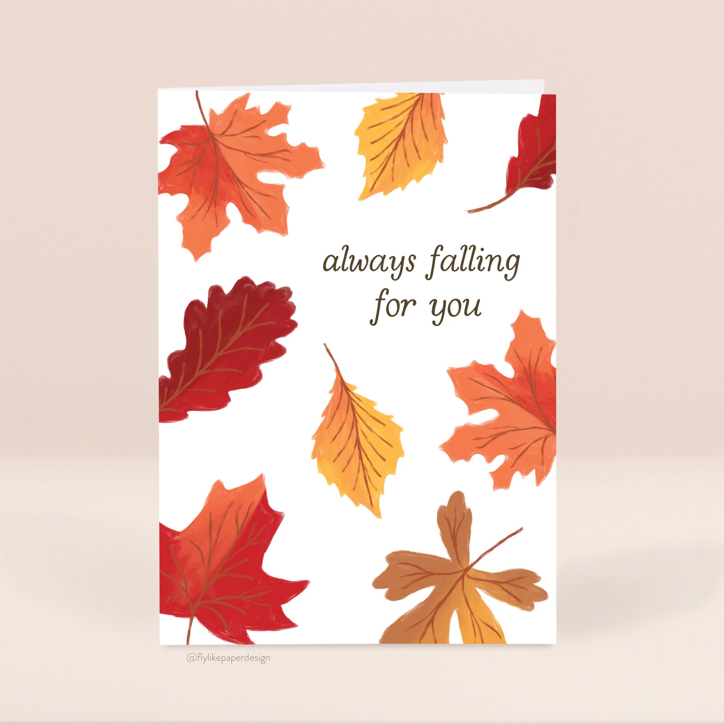 Falling For You Fall Autumn Card