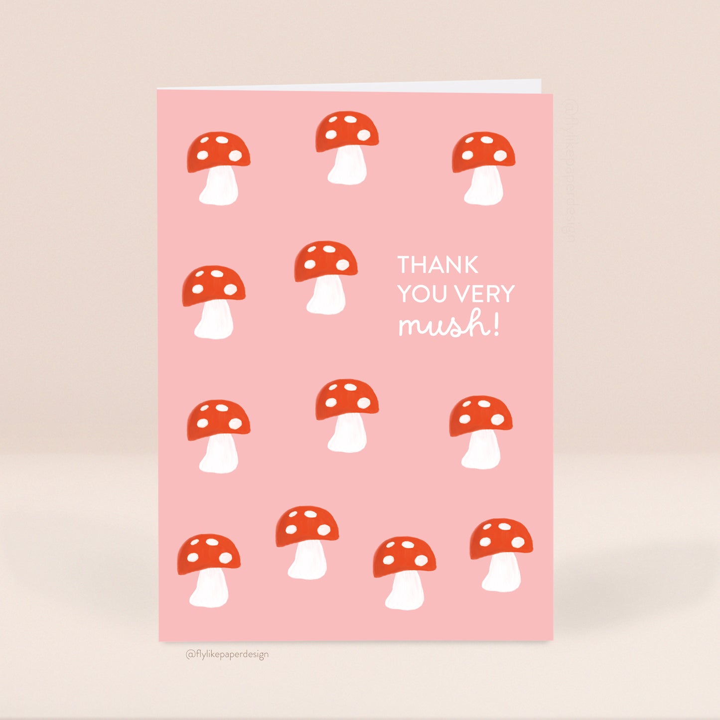 Mini Mushrooms Thank You Card