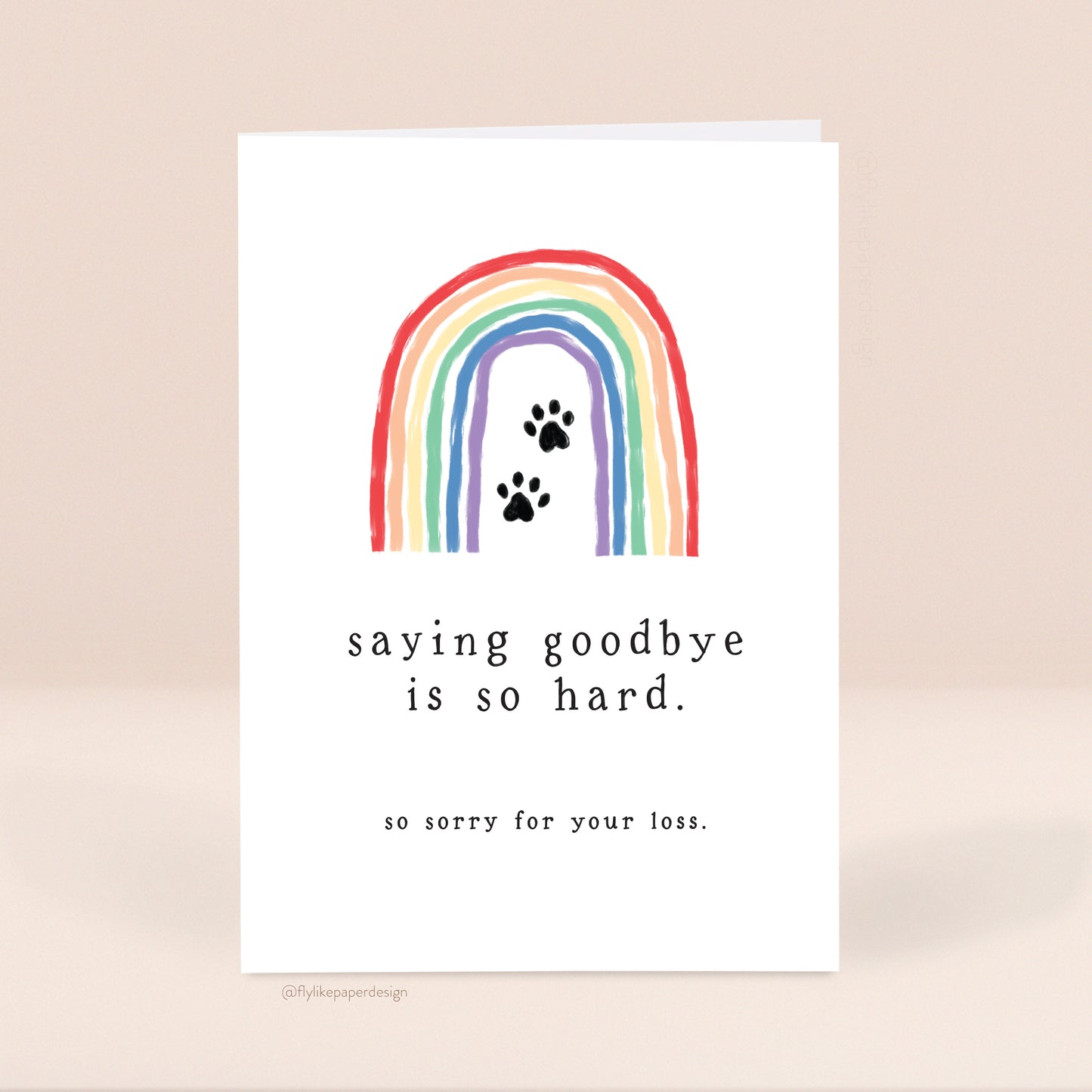 Rainbow Pet Sympathy Card
