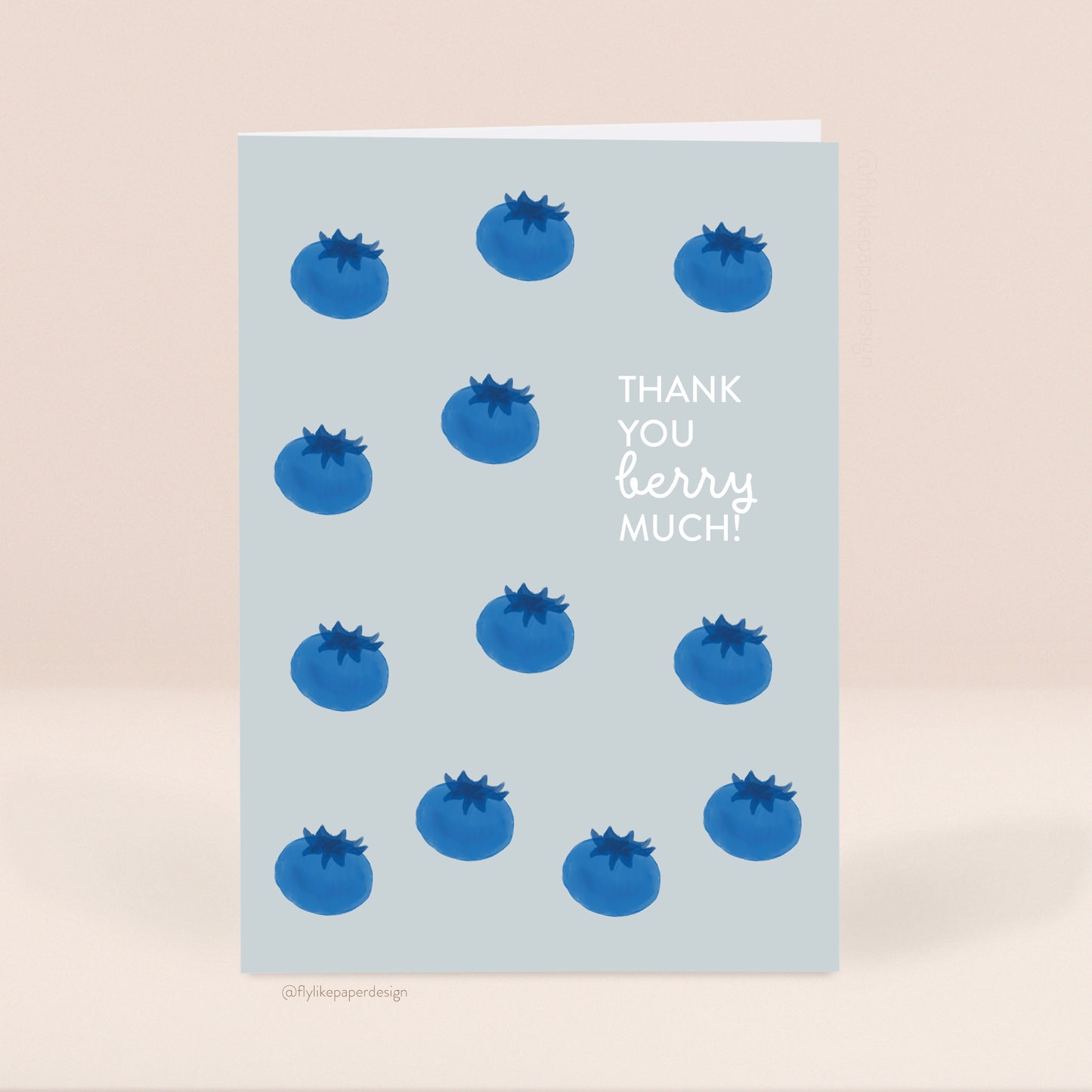 Blueberry Thank You Card