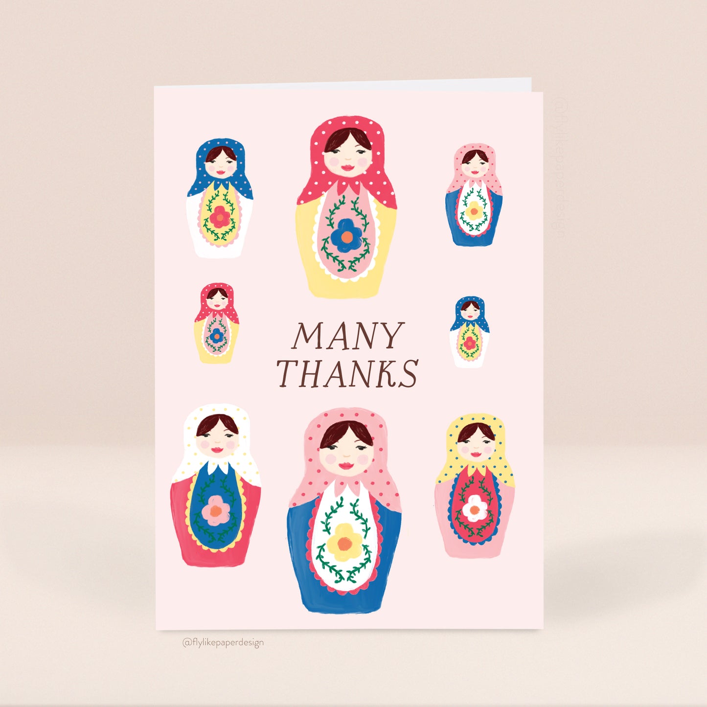 Matryoshka Doll Thank You Card
