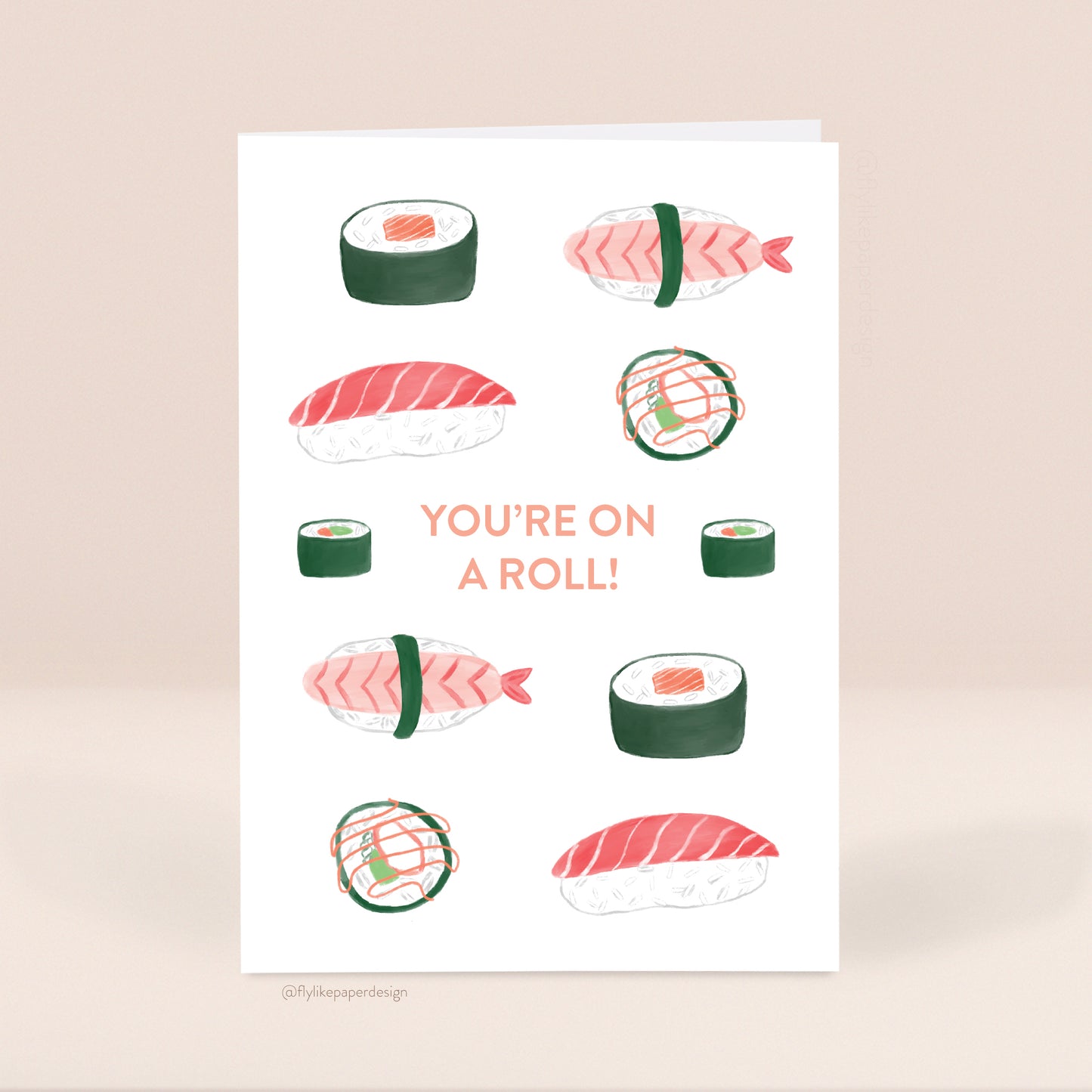 Sushi Roll Congratulations Card