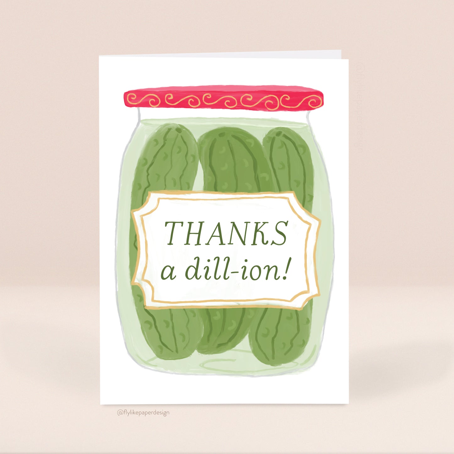 Pickle Thank You Card