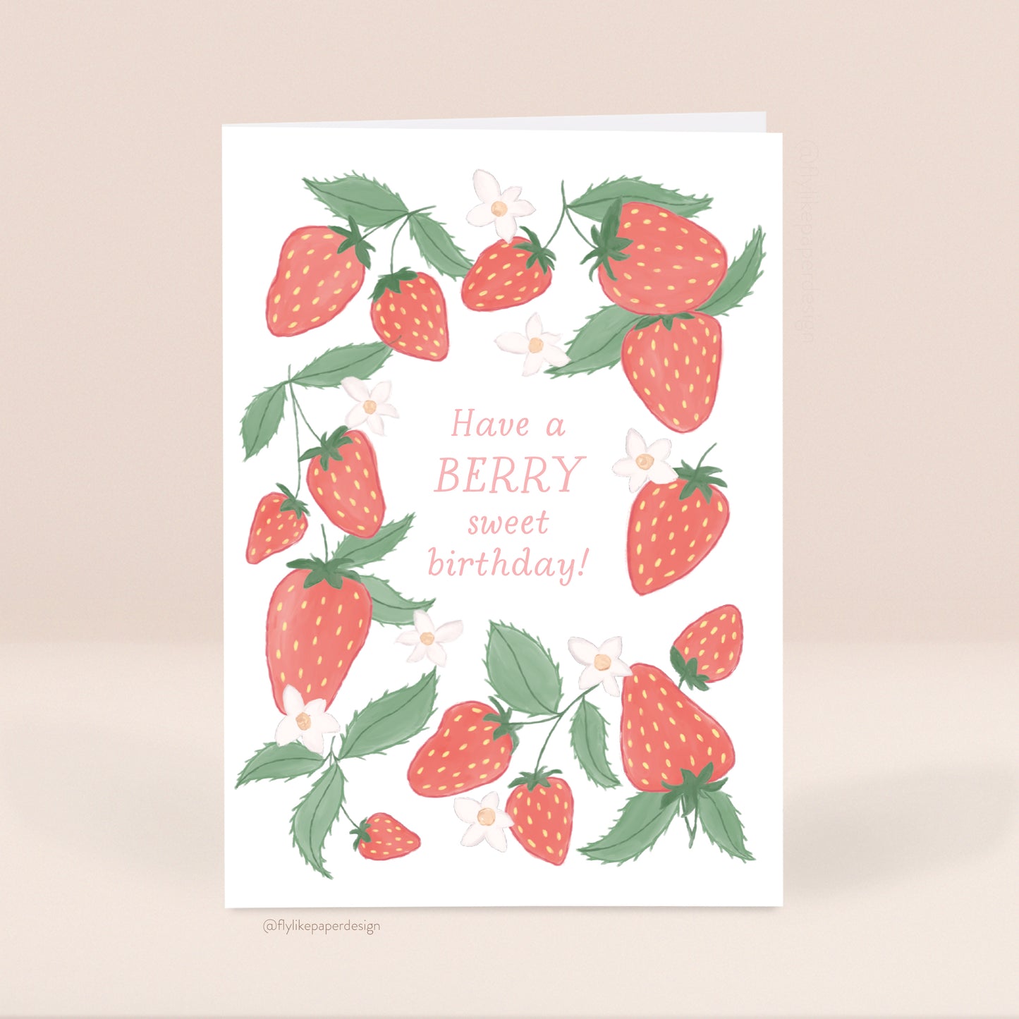 Sweet Strawberry Birthday Card