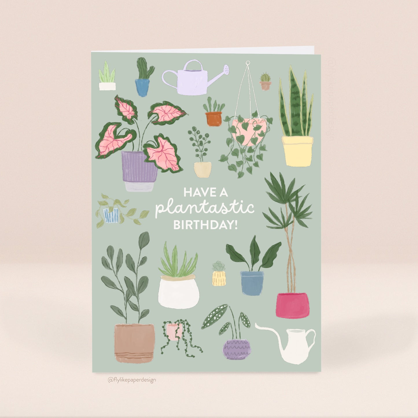 Houseplant Birthday Card