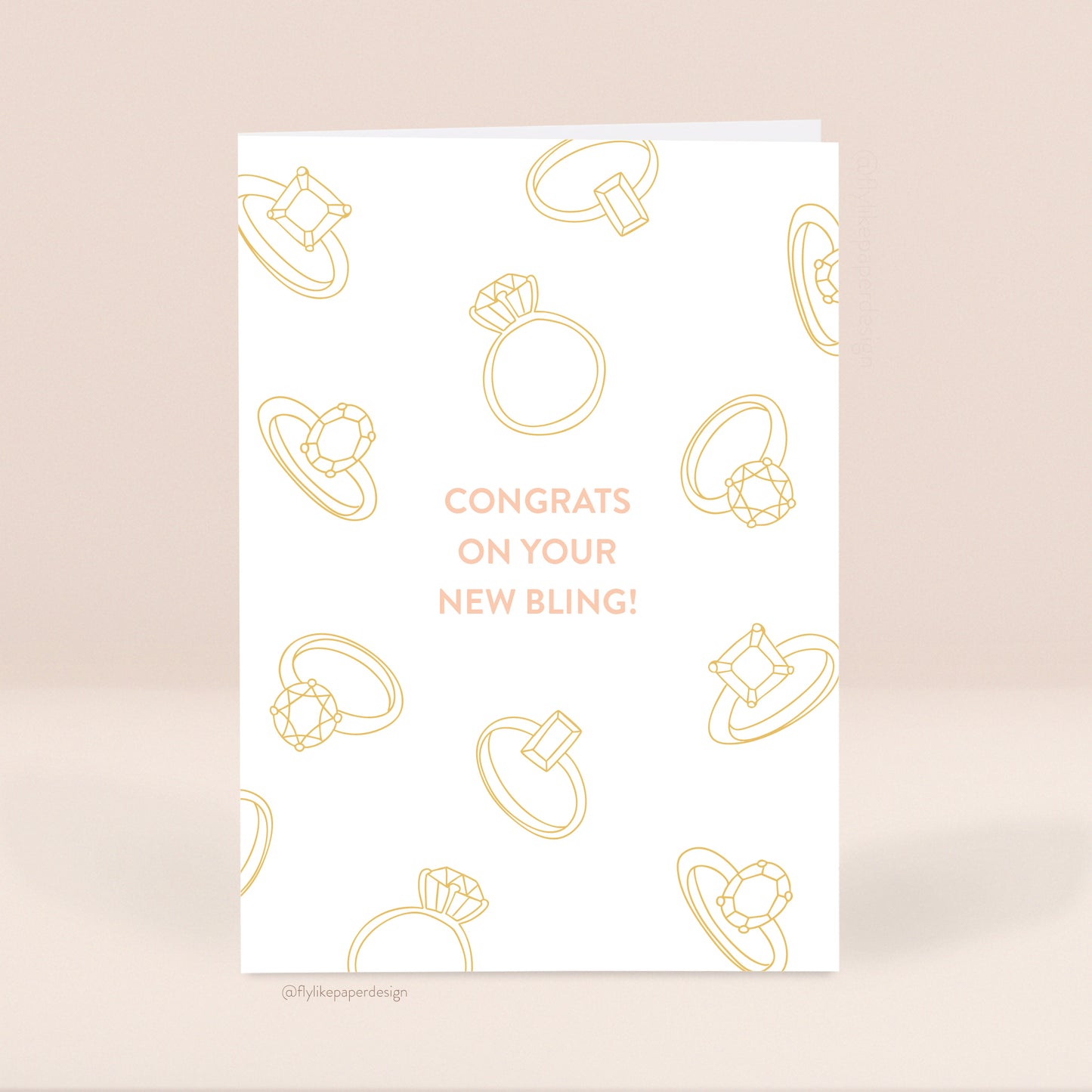 New Bling Engagement Card