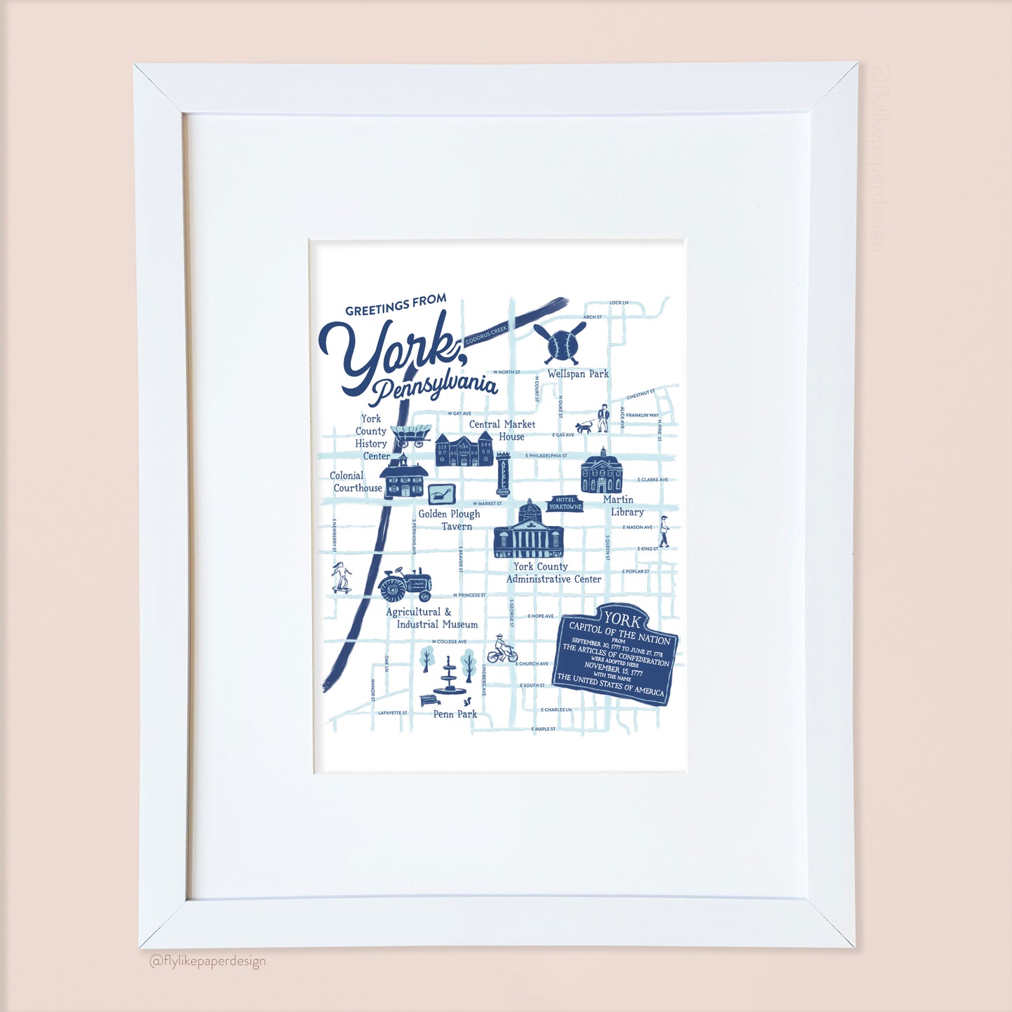 York Street Map Print