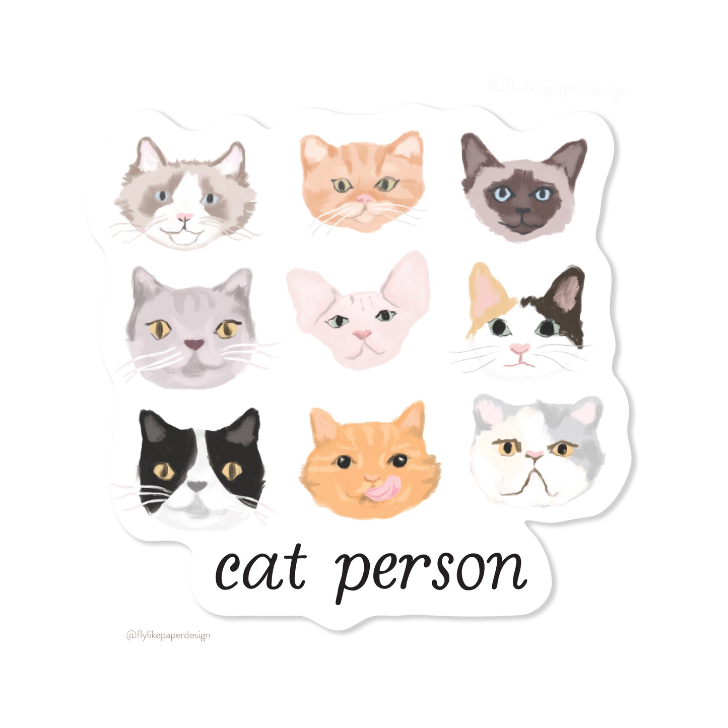 Cat Person Sticker