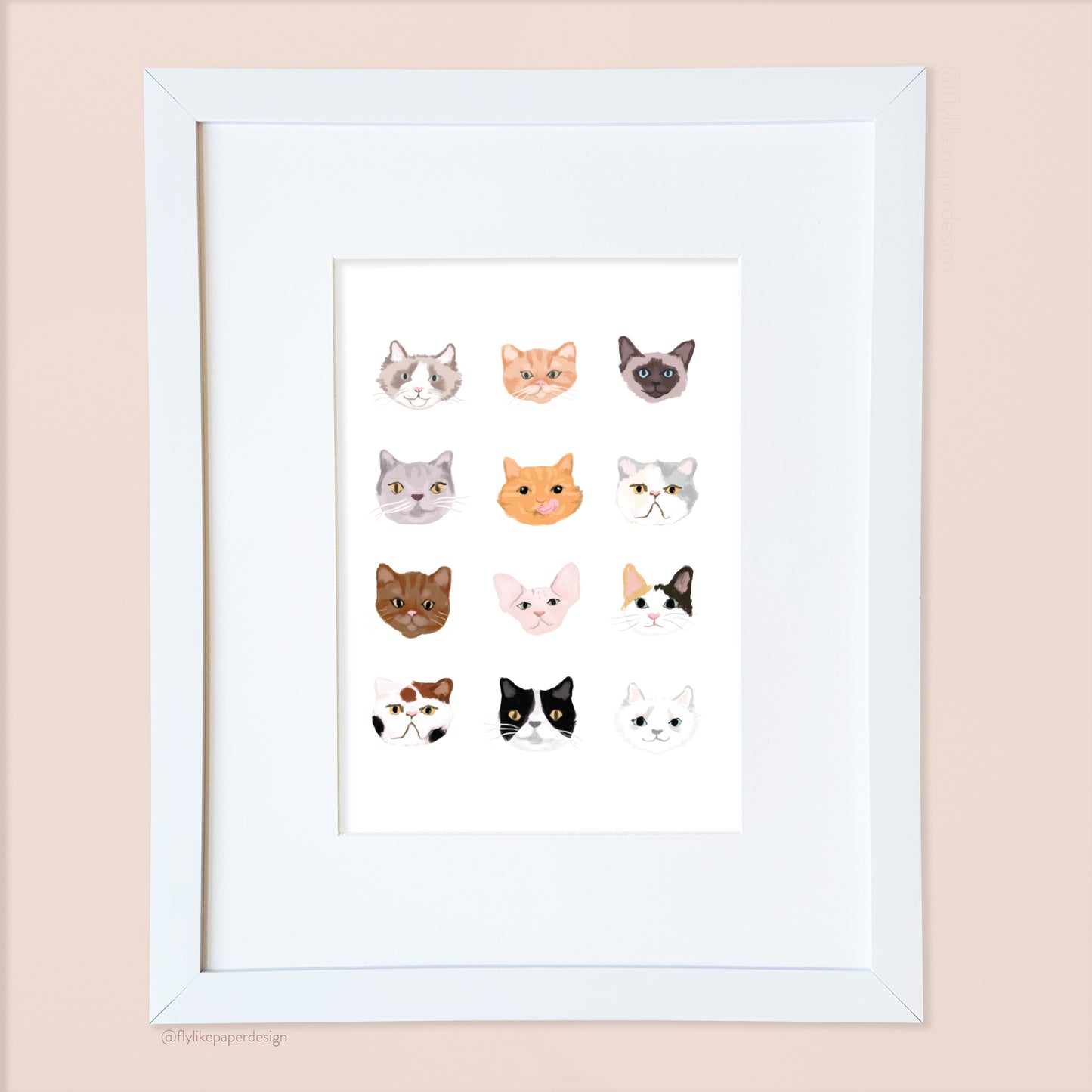 Cat Faces Print