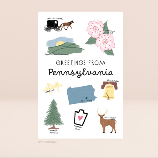 Greetings from Pennsylvania Postcard