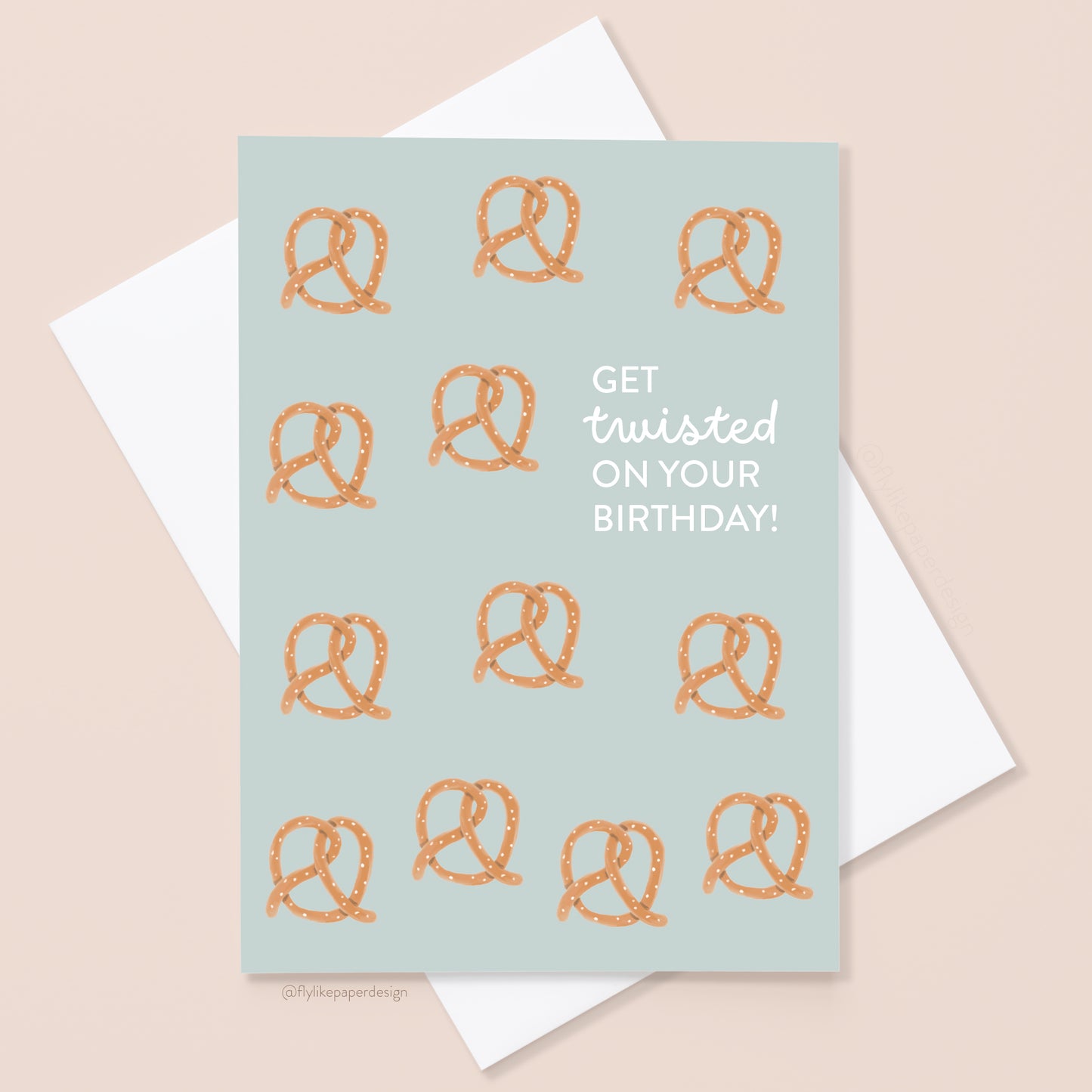 Pretzel Birthday Card