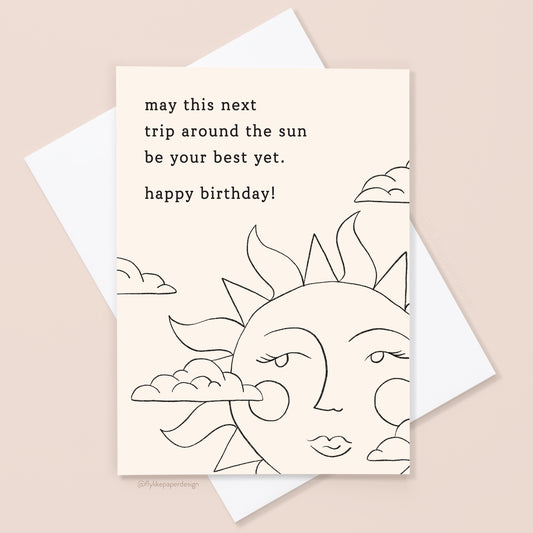 Trip Around the Sun Birthday Card