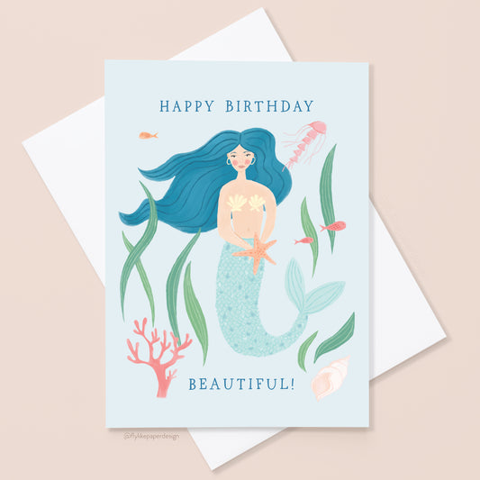 Mermaid Birthday Card