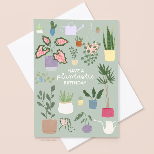 Houseplant Birthday Card