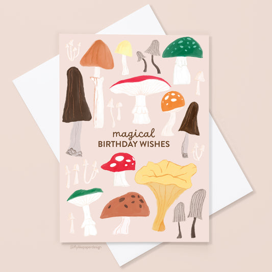 Magical Birthday Mushrooms Card