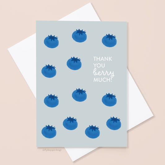 Blueberry Thank You Card