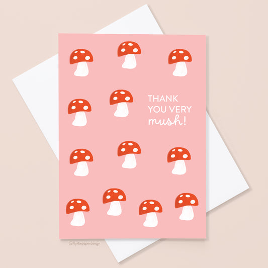 Mini Mushrooms Thank You Card