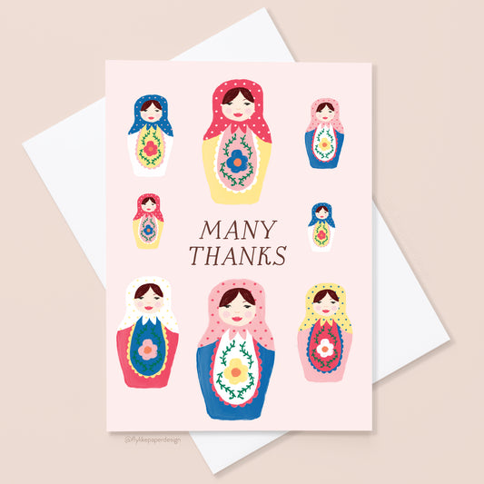 Matryoshka Doll Thank You Card