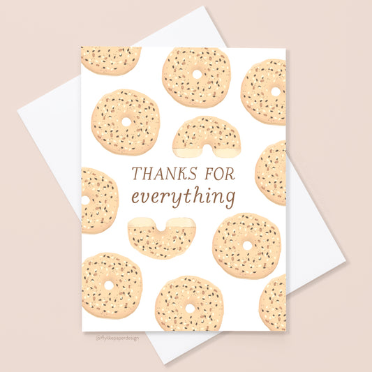 Everything Bagel Thank You Card