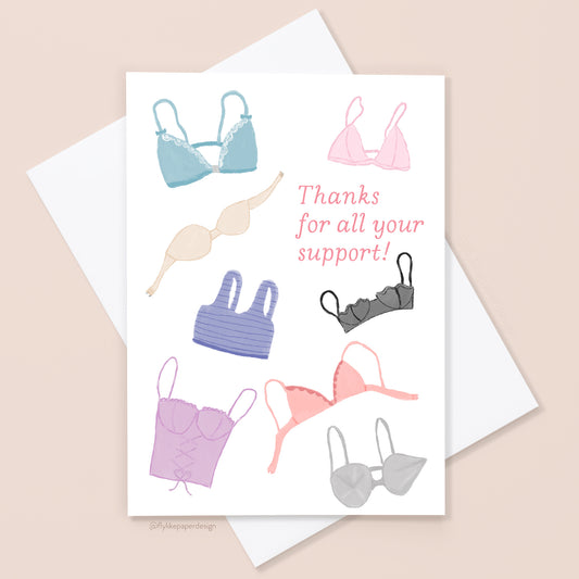 Support Bra Thank You Card