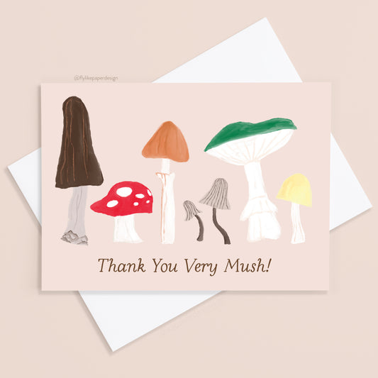 Mushroom Thank You Card