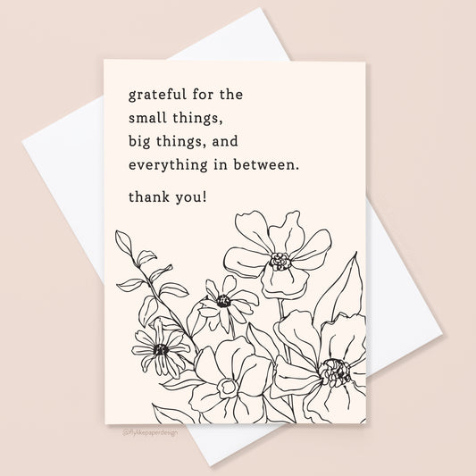 Floral Thank You Card