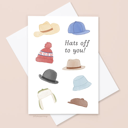 Hats Off Congratulations Card