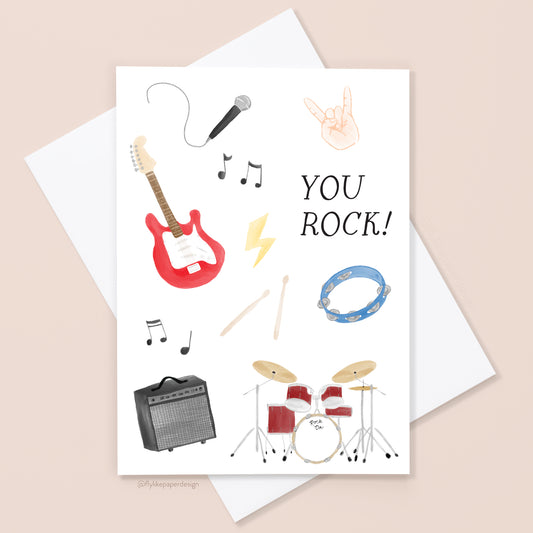 You Rock Congratulations Card