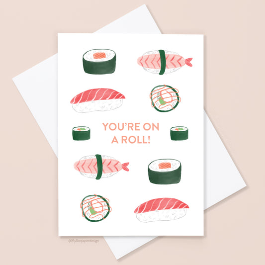 Sushi Roll Congratulations Card