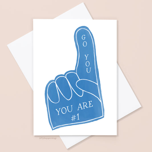 Foam Finger Congratulations Card