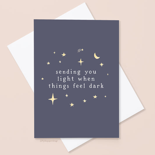 Sending Light Sympathy Card