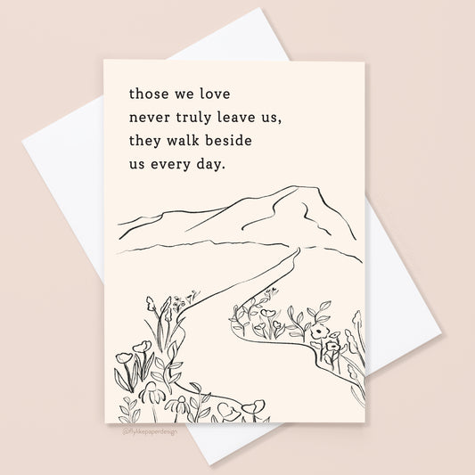 Walk Beside Sympathy Card