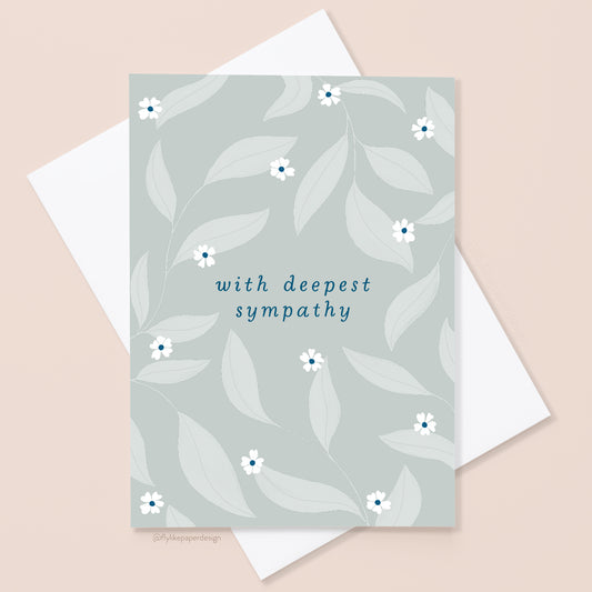 Leaves Sympathy Card