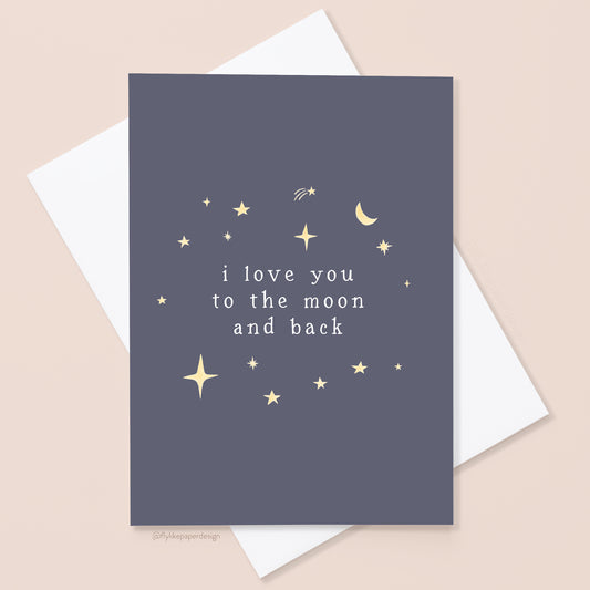 To the Moon and Back Card