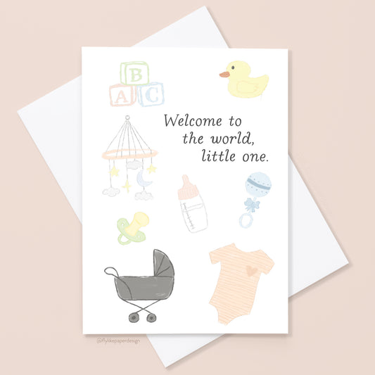 Welcome Little One Baby Card