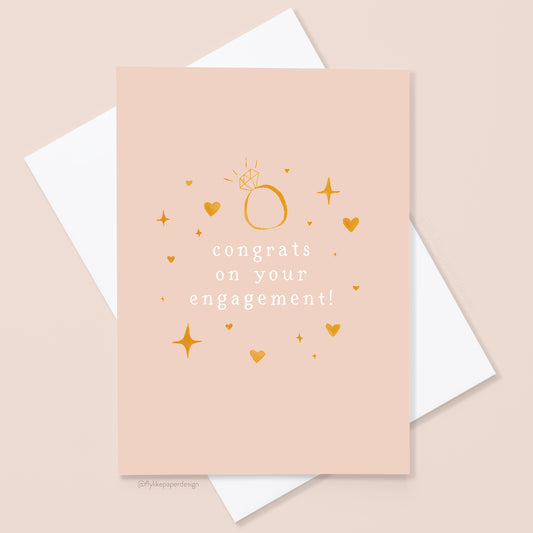 Blush Engagement Card